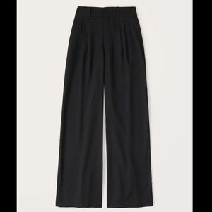 Abercrombie black elevated wide leg pants